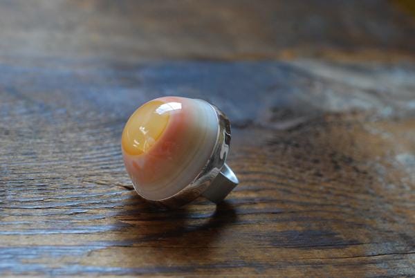 Sunny Side Up Ring Collector's Eye Agate