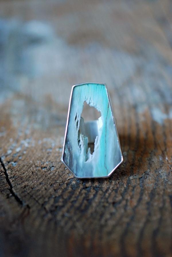 Petrified Wood Ring Opal Wood