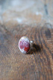 Red Velvet Ring Collector's Red Lace Agate