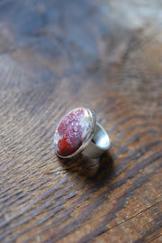 Red Velvet Ring Collector's Red Lace Agate