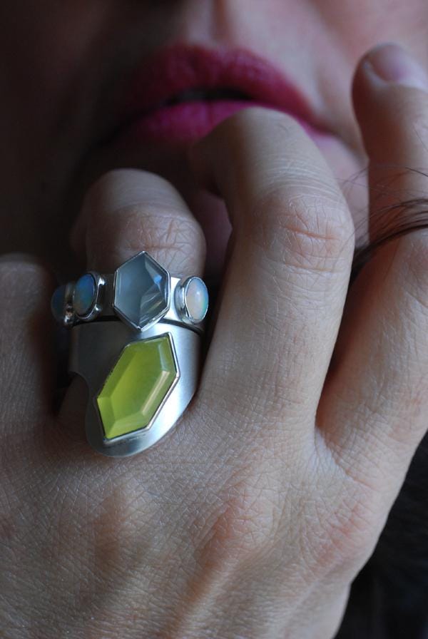 Yellow Ring Rare Australian Prehnite