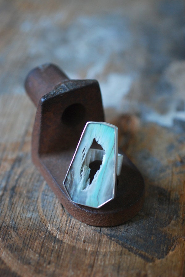 Petrified Wood Ring Opal Wood