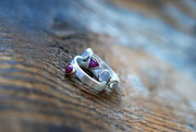 Vittoria Stacking Rings Ruby And Moonstone