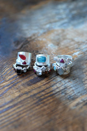 Vittoria Stacking Rings Ruby And Moonstone