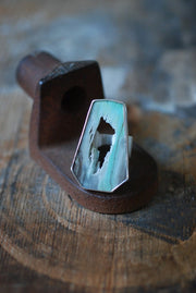 Petrified Wood Ring Opal Wood