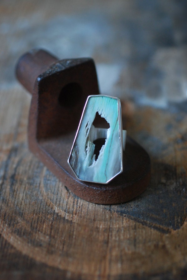 Petrified Wood Ring Opal Wood