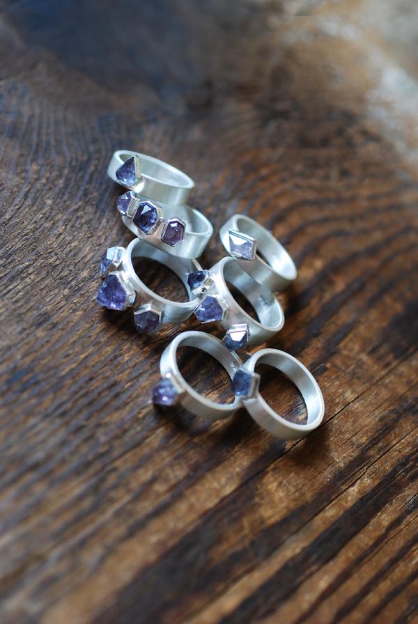 Vittoria Stacking Rings Lavender Spinel