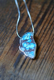 Full Bloom Golden Hills Lavender Turquoise Pendant