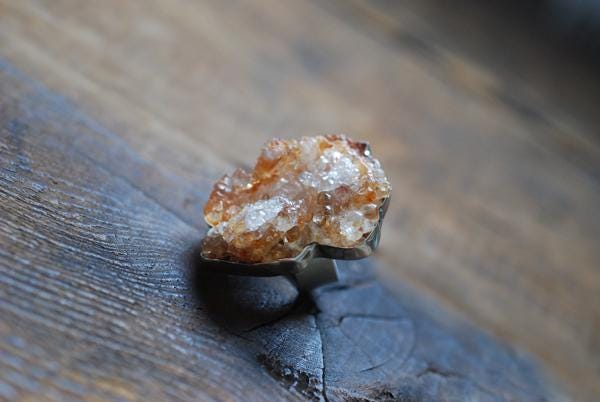 Water Opal Ring Rare UV Hyalite