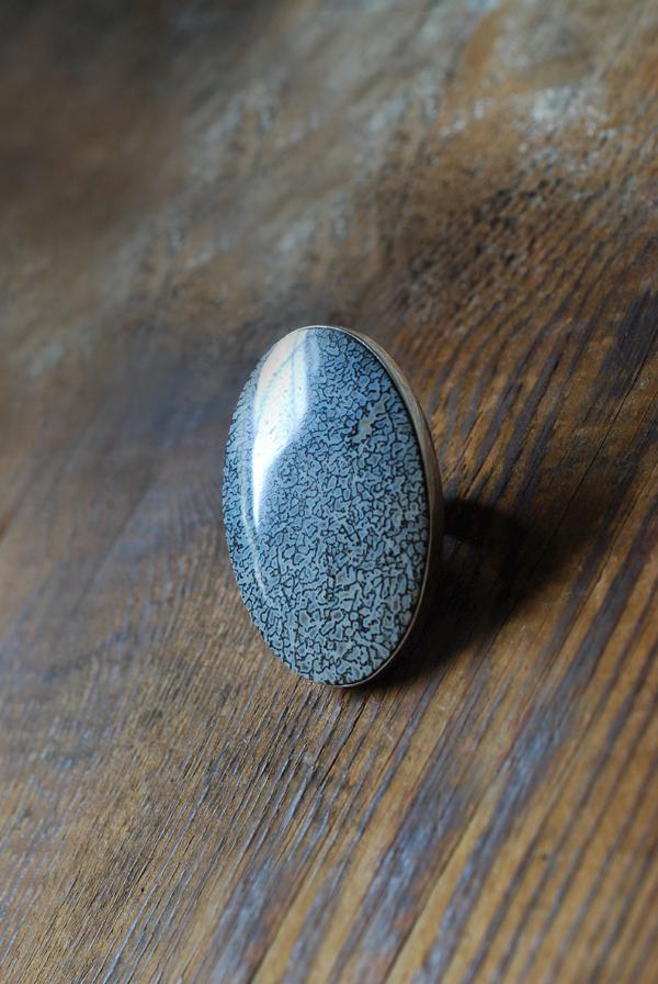 Old Stock Pastel Dinosaur Gem Bone Statement Ring