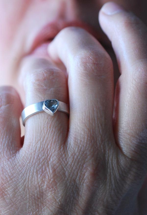 Vittoria Stacking Rings Tourmaline, Peridot, Moonstone, And Aquamarine