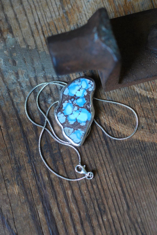 Full Bloom Golden Hills Lavender Turquoise Pendant