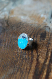 Rain Dance Mineral Ring Amazonite Quartz And Hematite