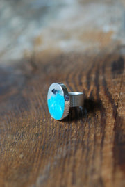 Rain Dance Mineral Ring Amazonite Quartz And Hematite