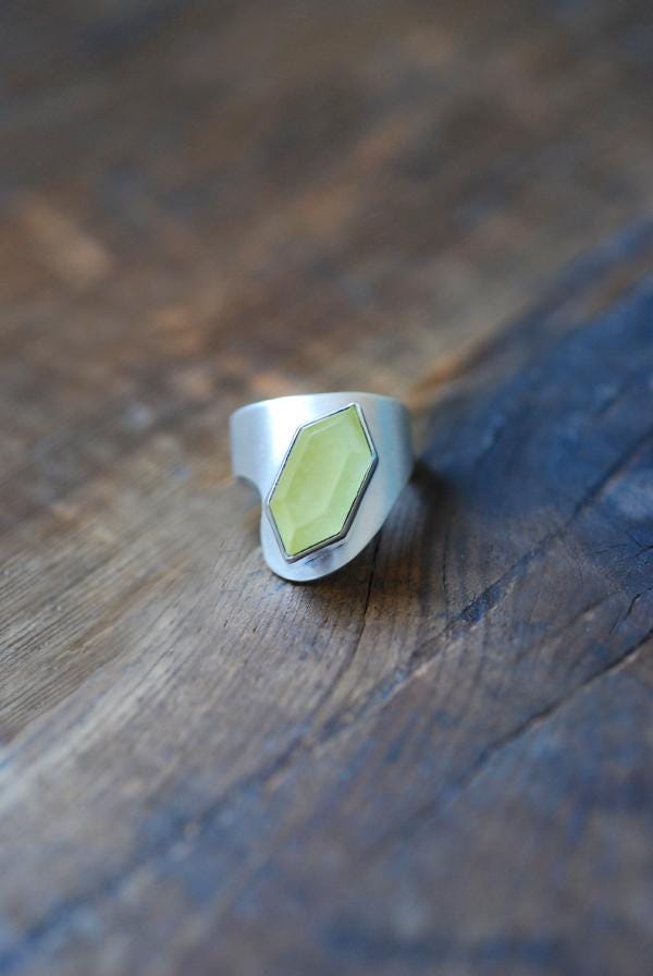 Yellow Ring Rare Australian Prehnite