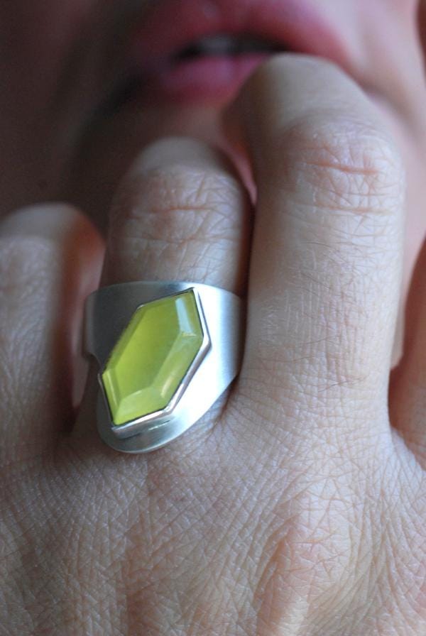 Yellow Ring Rare Australian Prehnite