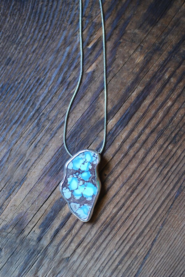 Full Bloom Golden Hills Lavender Turquoise Pendant