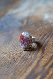 Red Velvet Ring Collector's Red Lace Agate