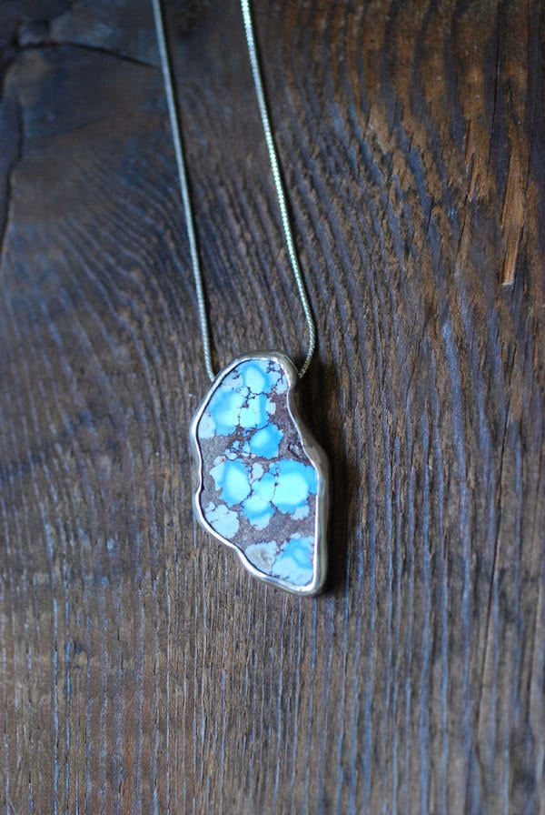 Full Bloom Golden Hills Lavender Turquoise Pendant