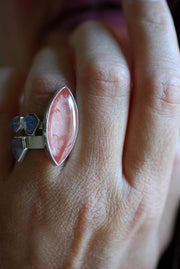 Clementine Stacking Ring Lavender Spinel And Hematoid Quartz