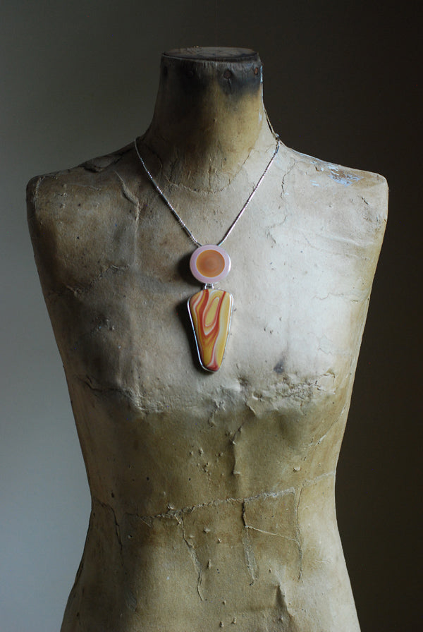 Returning Sun Necklace Rare Eye Agate