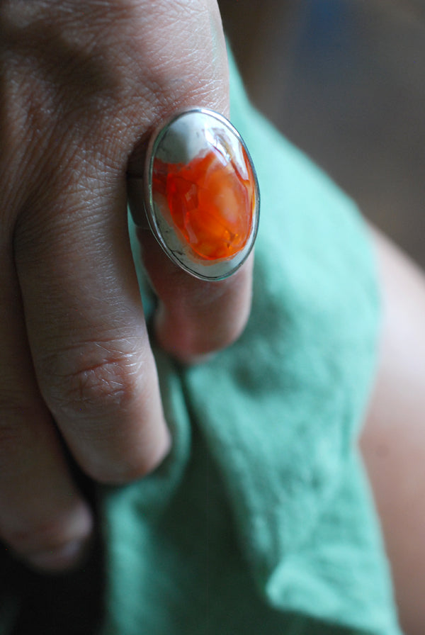 Dollybird Fire Lit Opal Ring
