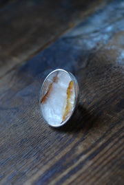 Golden Ray Ring Collector Healer's Hematoid Quartz