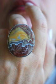 Burgundy Sunset Ring Rare Kentucky Agate