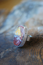 Burgundy Sunset Ring Rare Kentucky Agate
