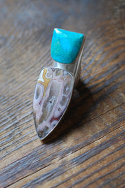 Côte d’Azur Ring Collectors Agate And Turquoise