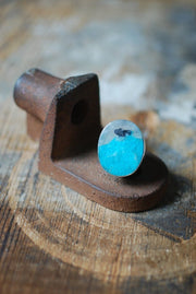 Rain Dance Mineral Ring Amazonite Quartz And Hematite