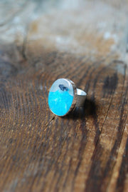 Rain Dance Mineral Ring Amazonite Quartz And Hematite