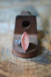Clementine Stacking Ring Lavender Spinel And Hematoid Quartz