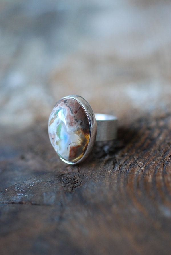 Dollybird Rainbow Fire Opal Ring