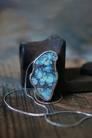 Full Bloom Golden Hills Lavender Turquoise Pendant