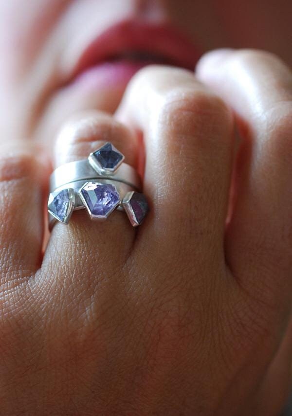 Vittoria Stacking Rings Lavender Spinel