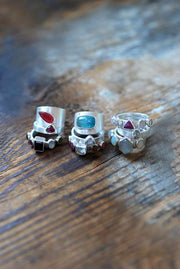 Vittoria Stacking Rings Tourmaline, Peridot, Moonstone, And Aquamarine