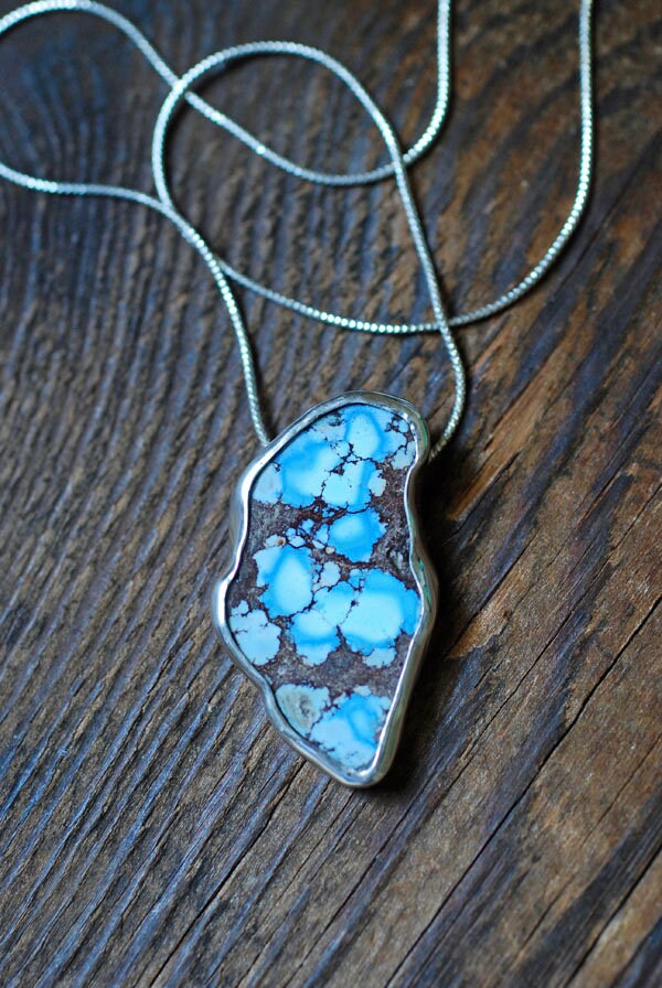 Full Bloom Golden Hills Lavender Turquoise Pendant