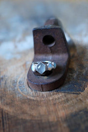 Vittoria Stacking Rings Grey Moonstone, Opal, And Aquamarine