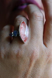 Clementine Stacking Ring Lavender Spinel And Hematoid Quartz