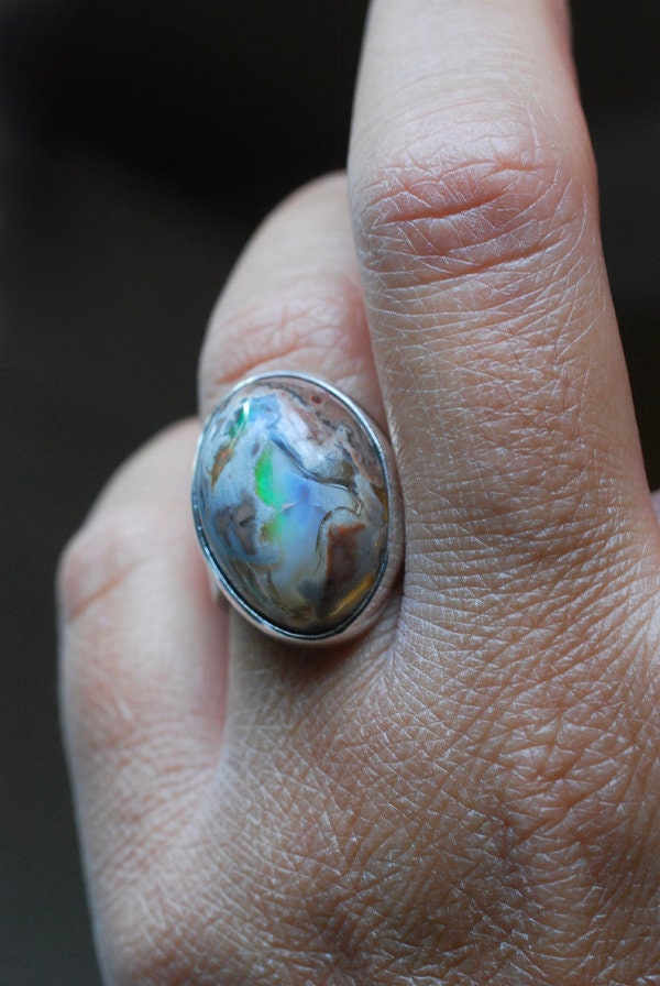 Dollybird Rainbow Fire Opal Ring
