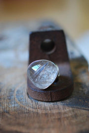 Halley's Comet Ring Silver Rutile Collector's Needle Quartz Ring