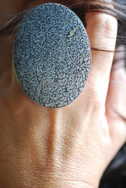 Old Stock Pastel Dinosaur Gem Bone Statement Ring