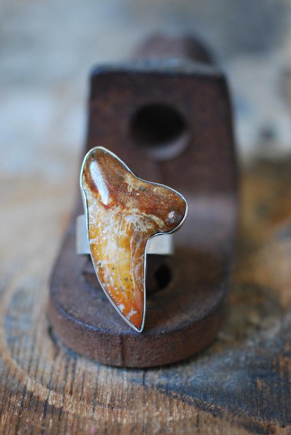 Maritime Ring Fire Orange Shark Tooth