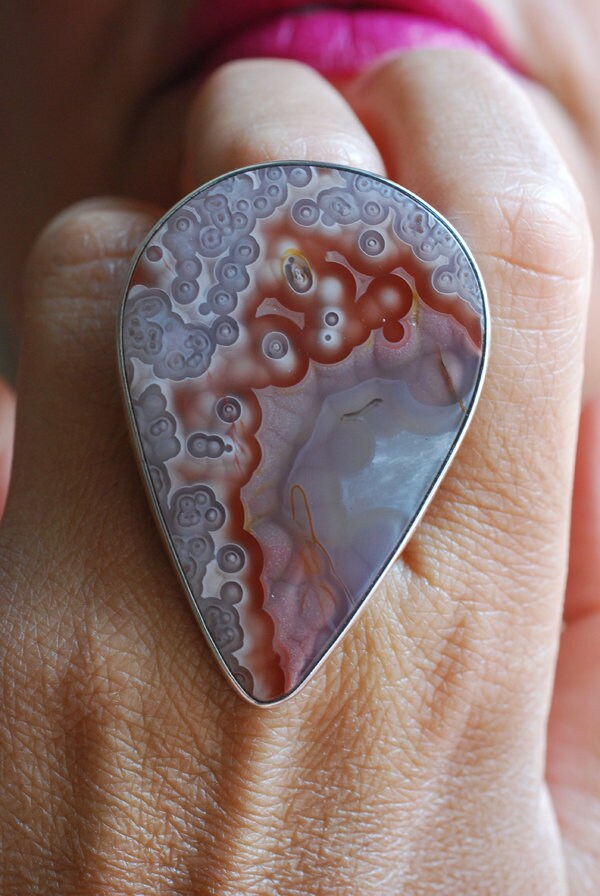 Linchen Ring Collector's Agua Neueva Agate