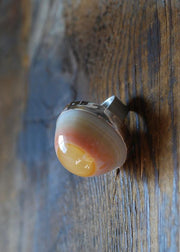 Sunny Side Up Ring Collector's Eye Agate