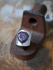 Raw Ruby Sapphire Signet Ring