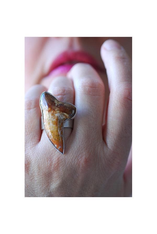 Maritime Ring Fire Orange Shark Tooth