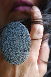 Old Stock Pastel Dinosaur Gem Bone Statement Ring