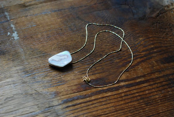 Spencer Rainbow Opal Pendant American Mined Idaho Opal